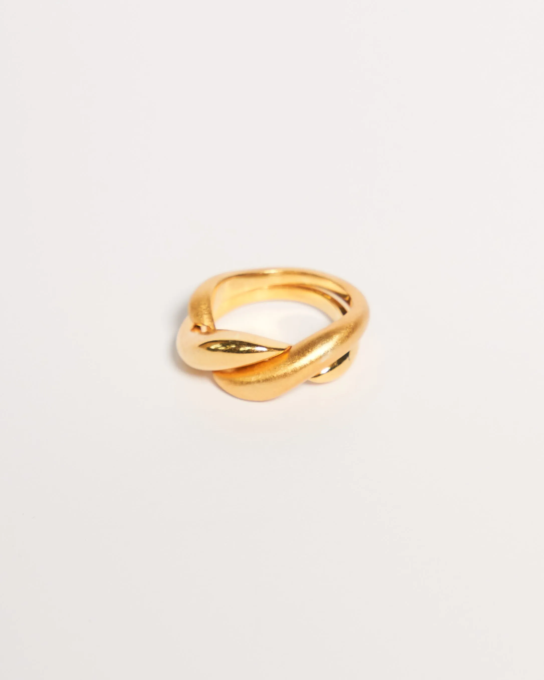 Chunky Overlap Ring, Solid 14k Gold