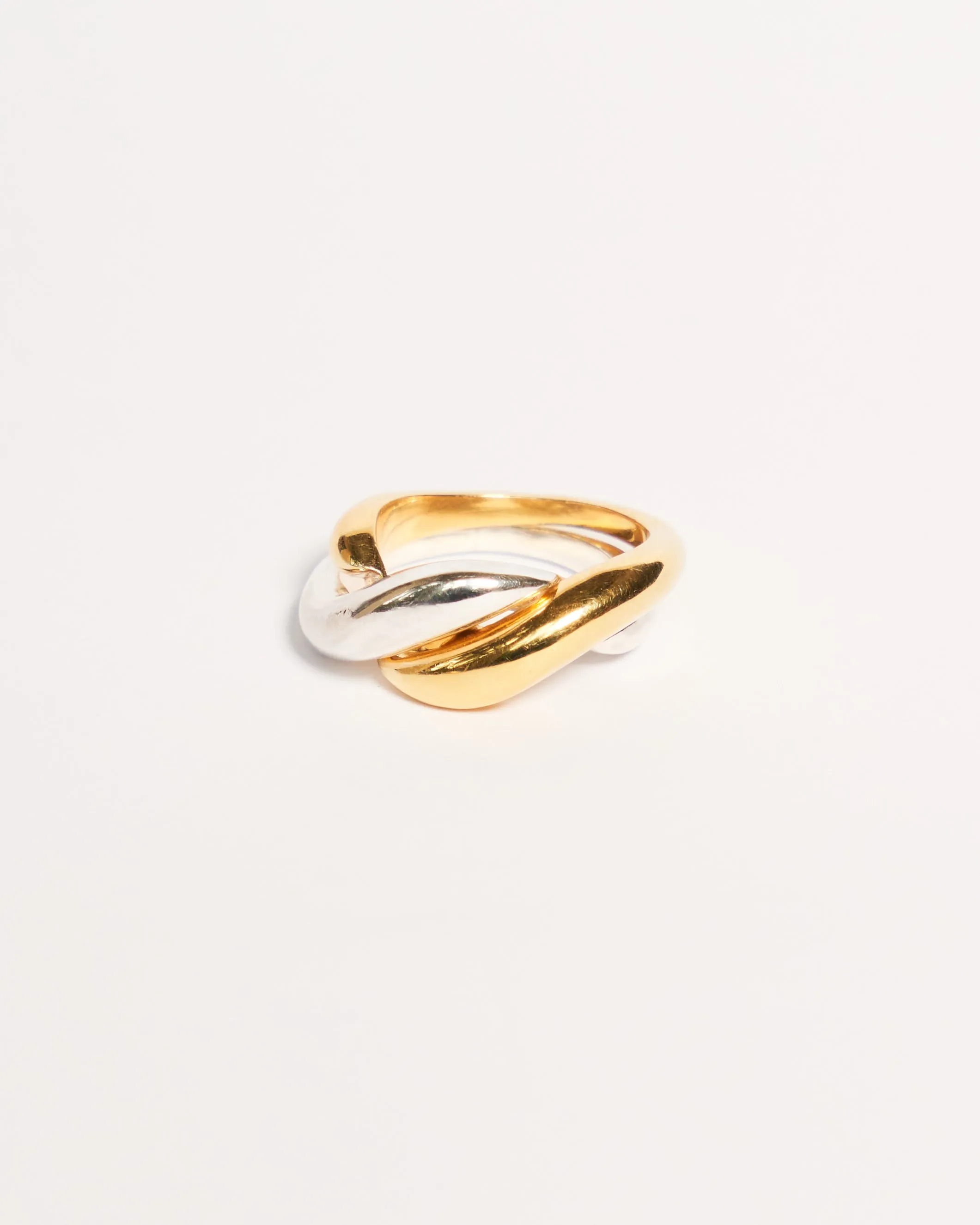 Chunky Overlap Ring, Solid 14k Gold