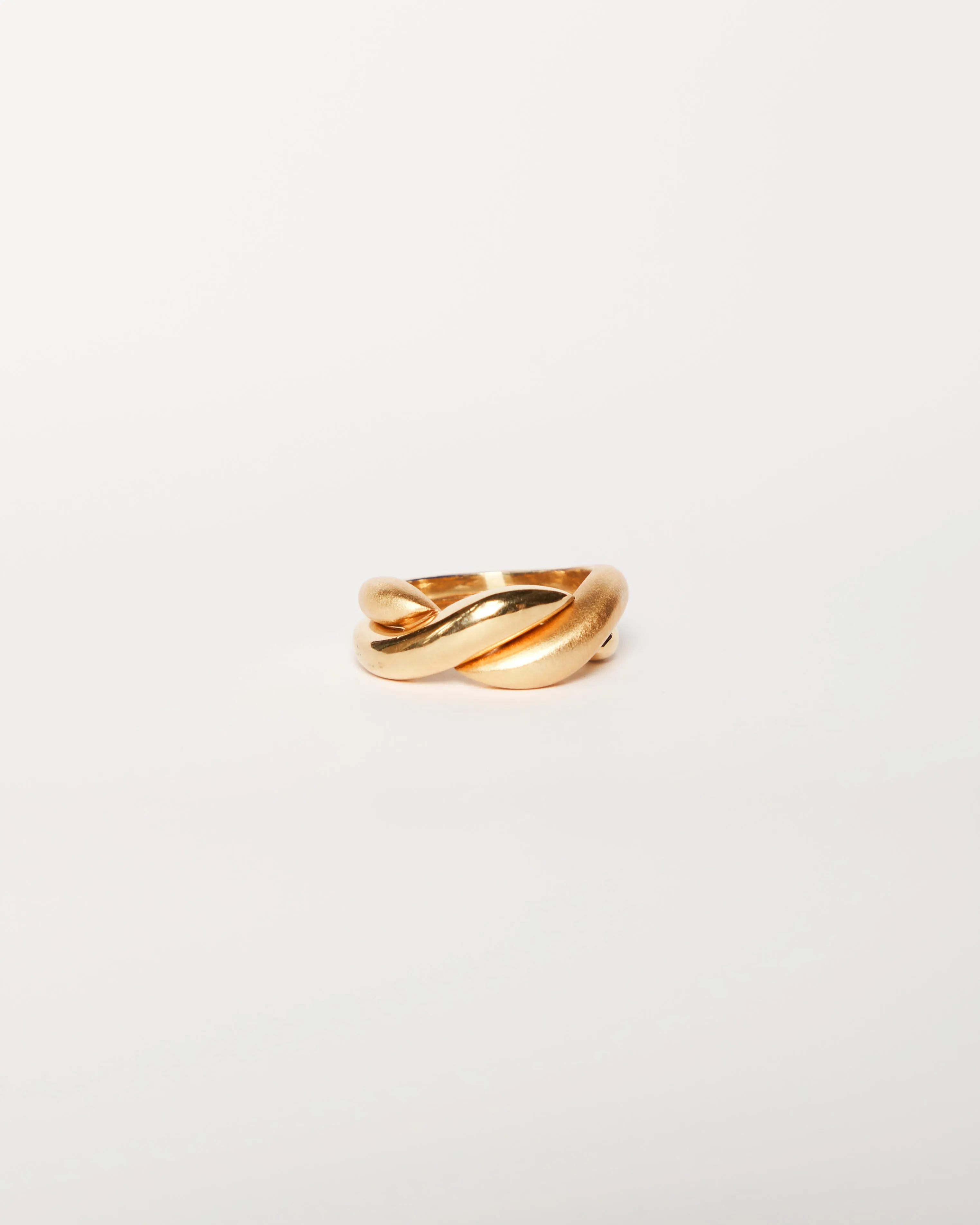 Chunky Overlap Ring, Solid 14k Gold