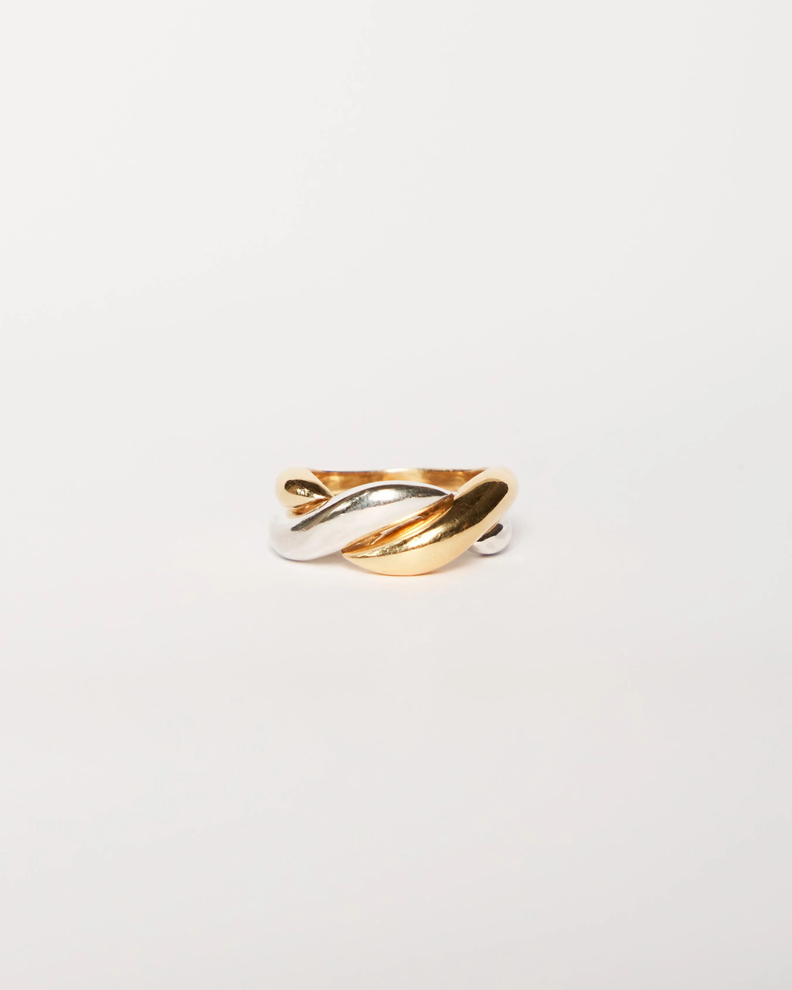 Chunky Overlap Ring, Solid 14k Gold