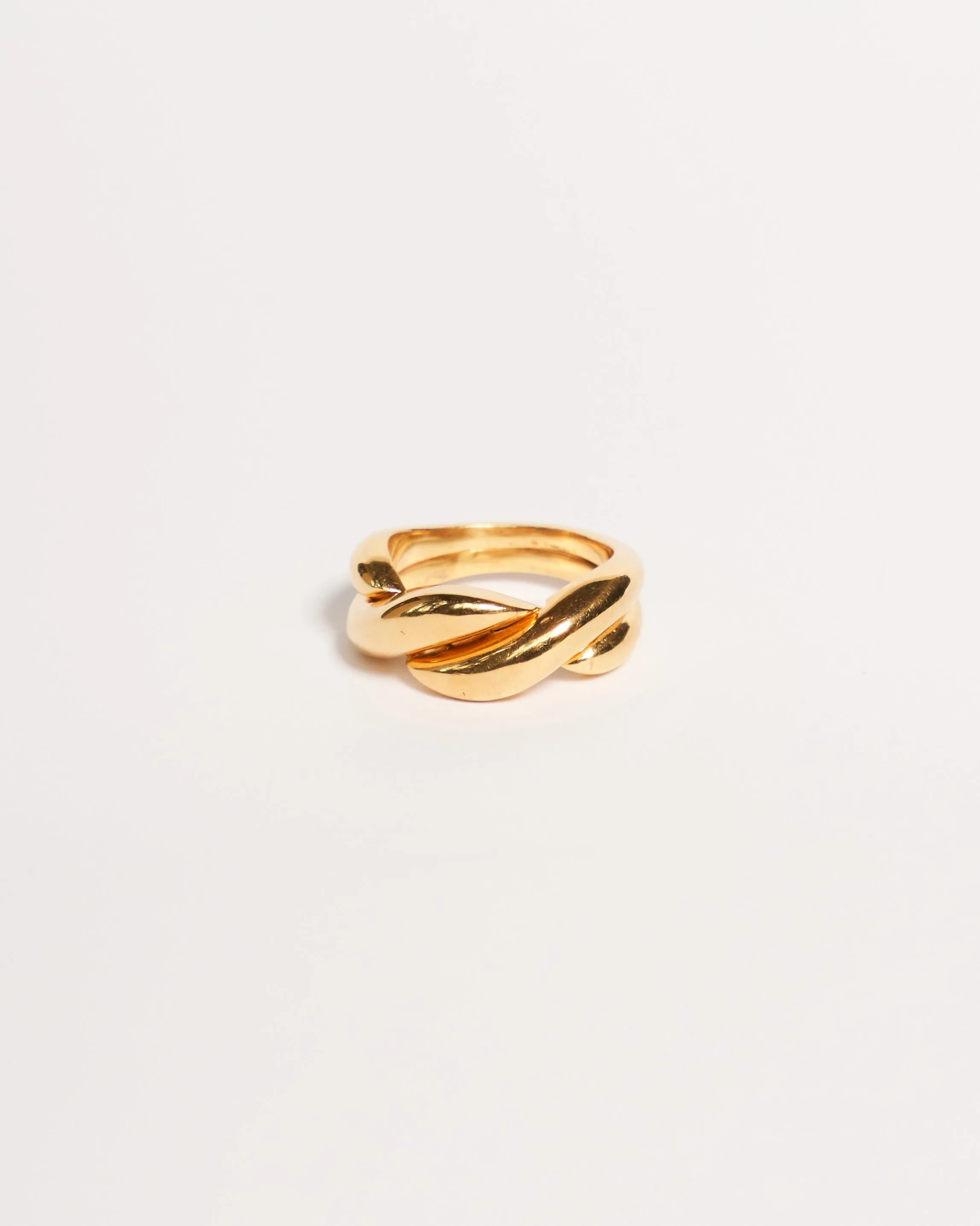 Chunky Overlap Ring, Solid 14k Gold