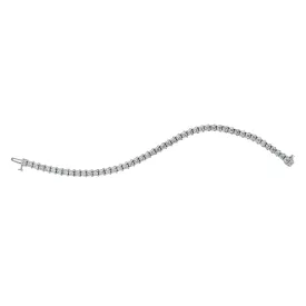 Classic Diamond Tennis Bracelet (4.48 ct Diamonds) in White Gold