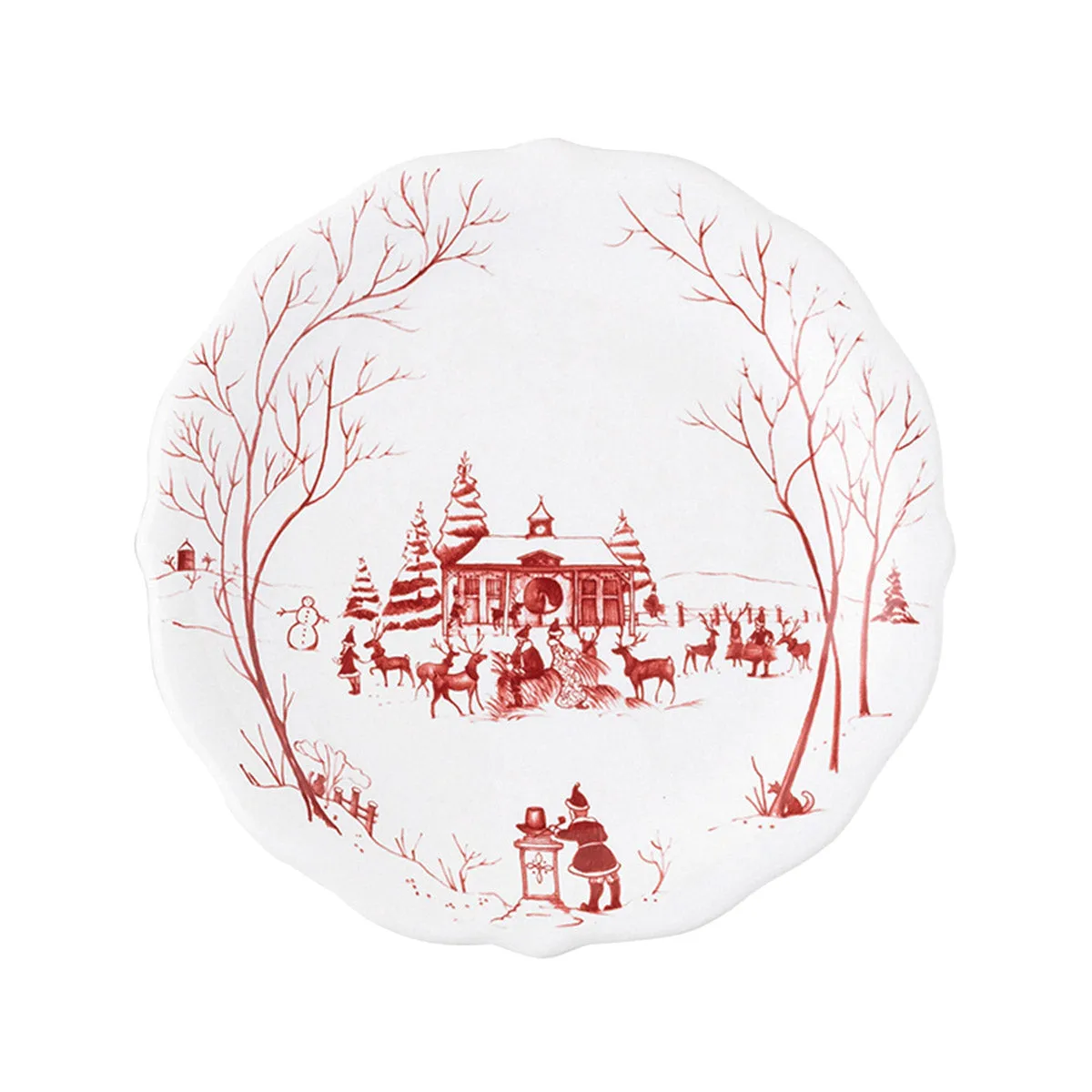 Country Estate Winter Frolic Party Plate Assorted Set/4