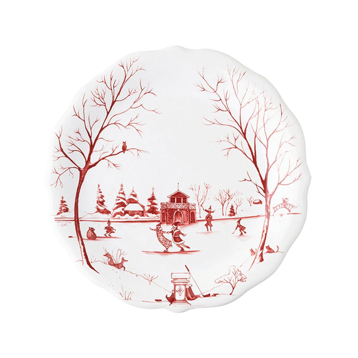 Country Estate Winter Frolic Party Plate Assorted Set/4