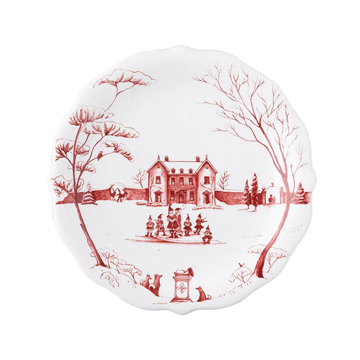 Country Estate Winter Frolic Party Plate Assorted Set/4