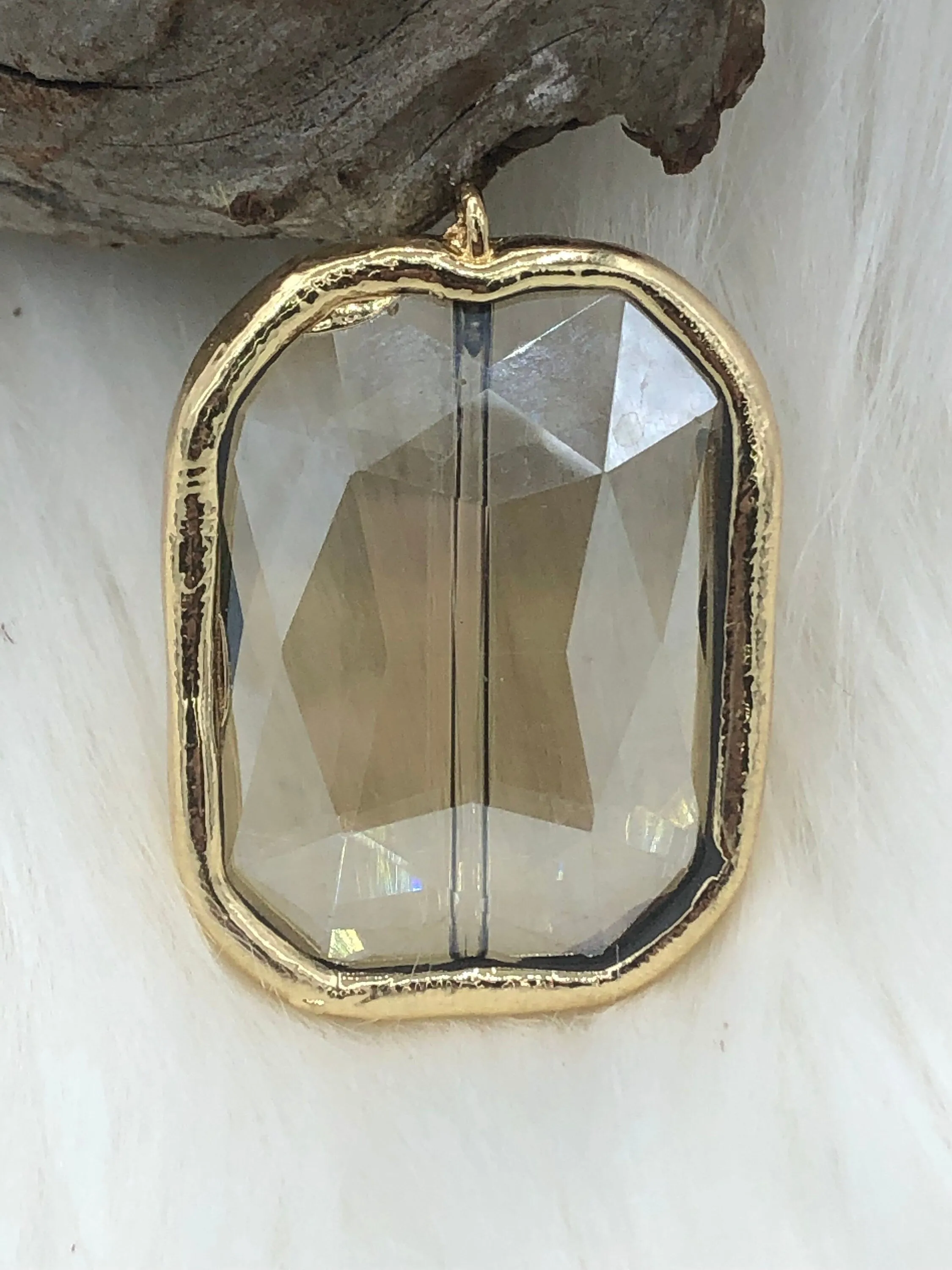 Crystal Gold Soldered Pendants and charms. Rectangle, Teardrop, Heart, Rectangular connector , 4 Styles to choose from. Fast Shipping