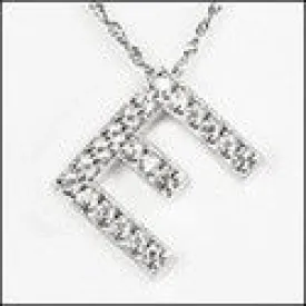 Cubic Zirconia Cz Letter E Initial Pendant