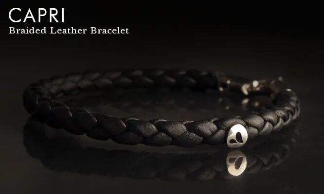 Customizable Capri Braided Leather Bracelet - Ships in 1 Week!