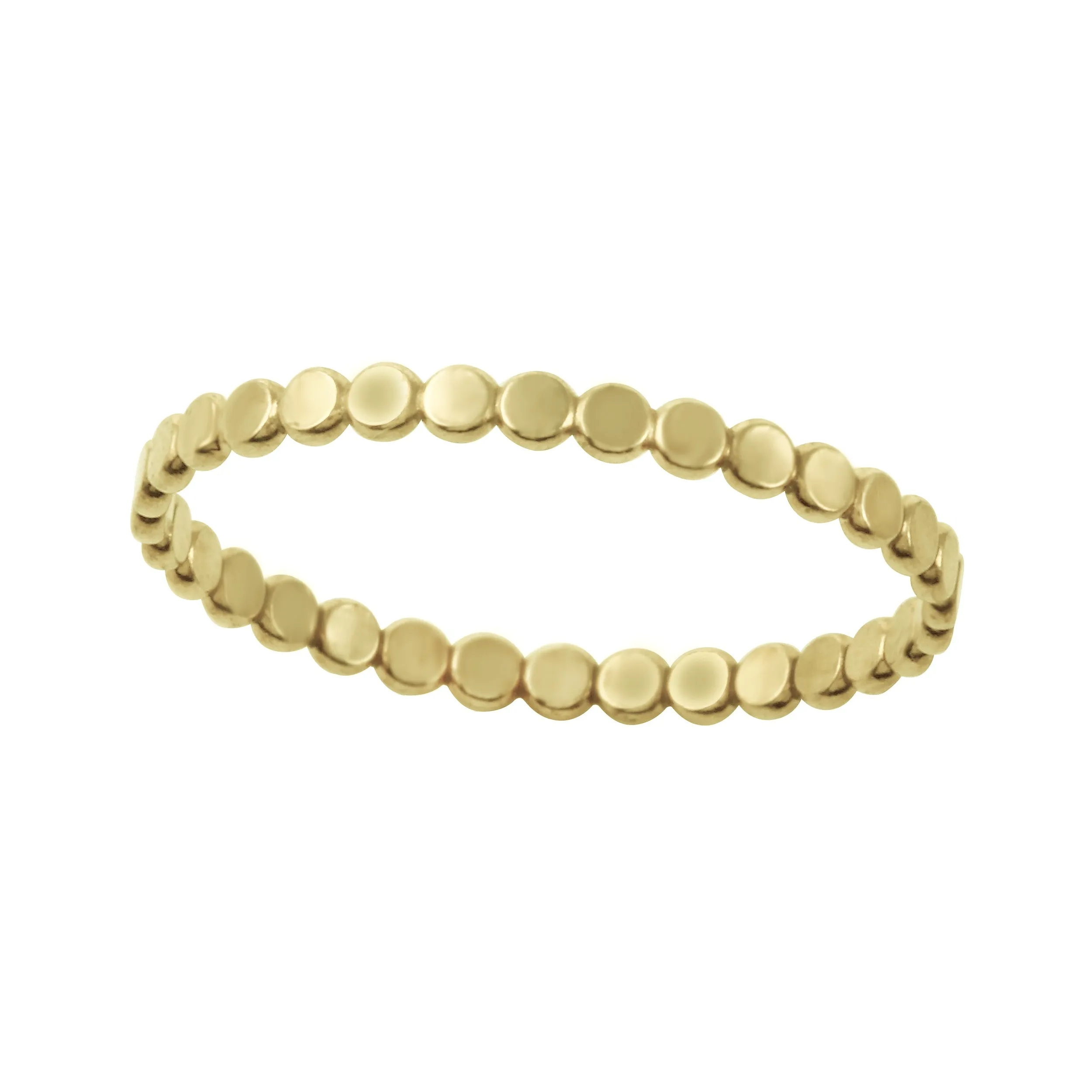 Dainty Gold-Filled Flat Disc Stacking Band