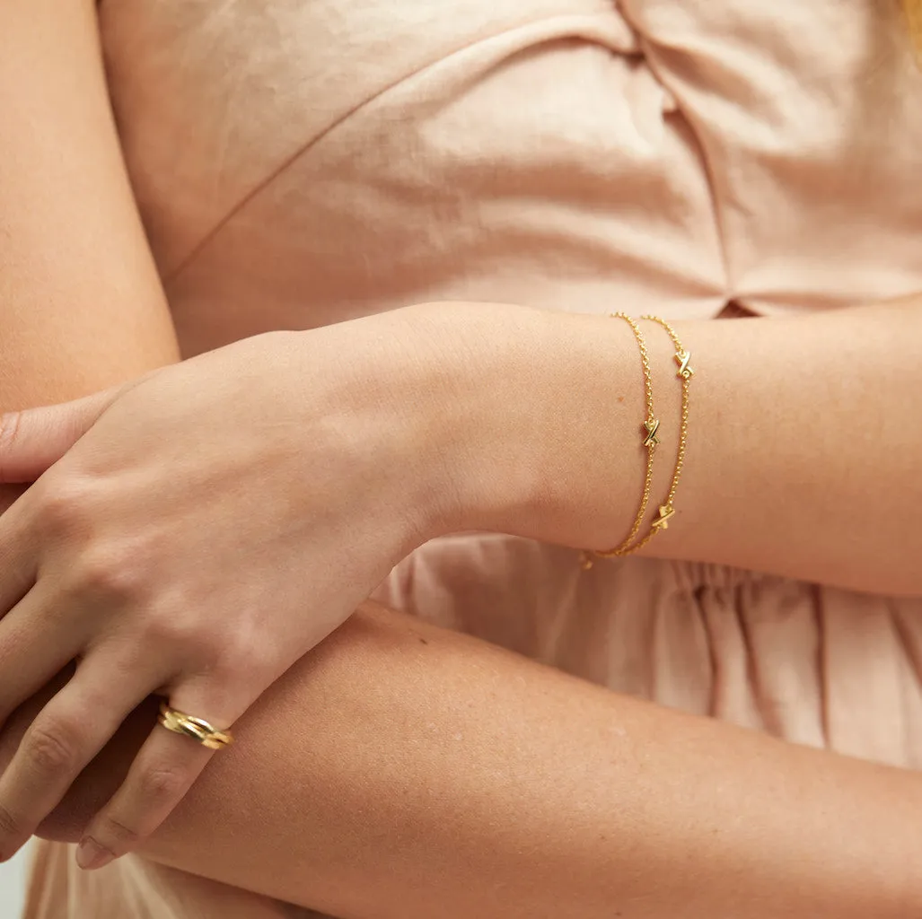 Deia Gold Vermeil Single Kiss Bracelet