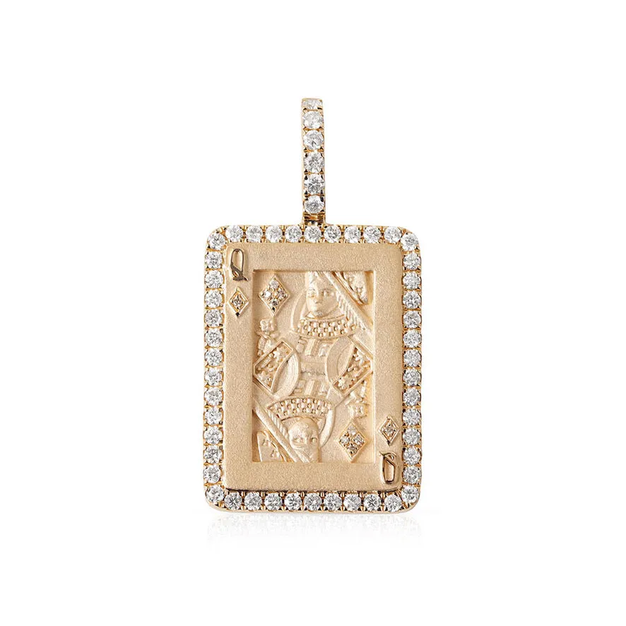 DIAMOND ADORNED QUEEN OF DIAMONDS CHARM