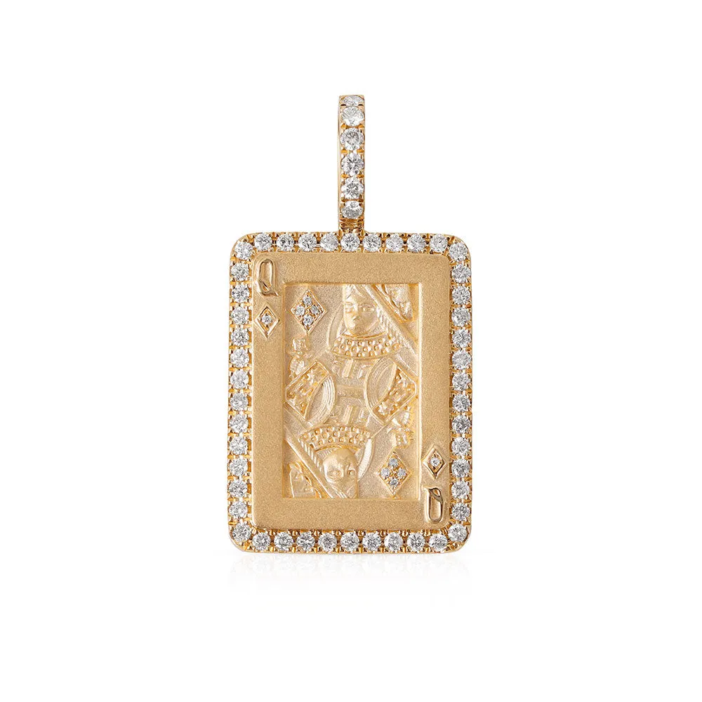 DIAMOND ADORNED QUEEN OF DIAMONDS CHARM