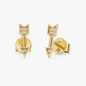 Diamond Arrow Stud Earrings, Catherine