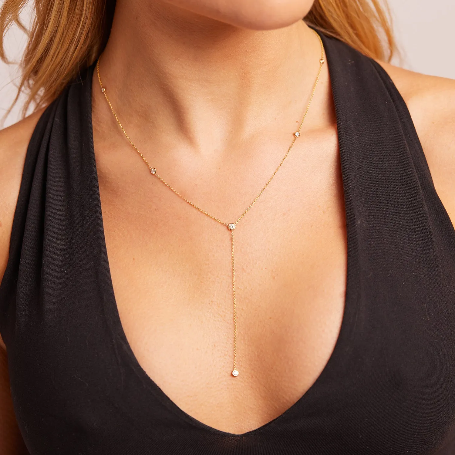 Diamond Lariat Necklace