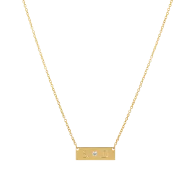 Diamond Letter Nameplate Necklace