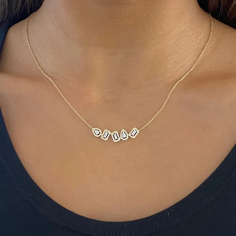 Diamond Pivoting Necklace