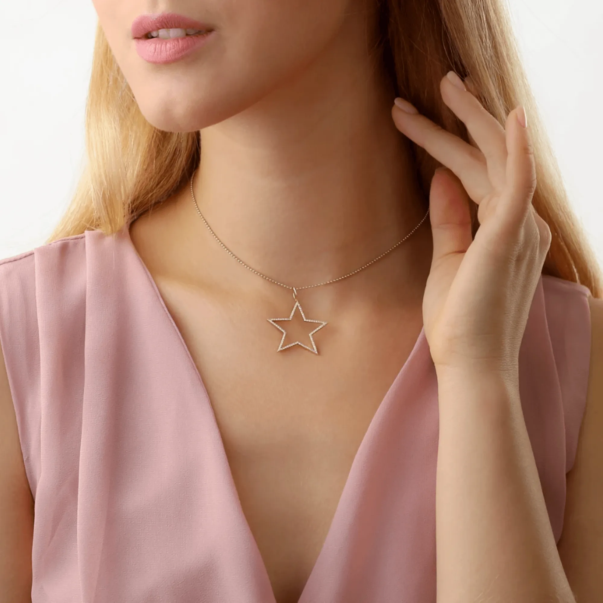 Diamond Star Cutout Charm, Luz