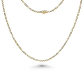 Diamond Tennis Necklace (3.25 ct.) 2.5 mm Bezel Setting in 14K Gold