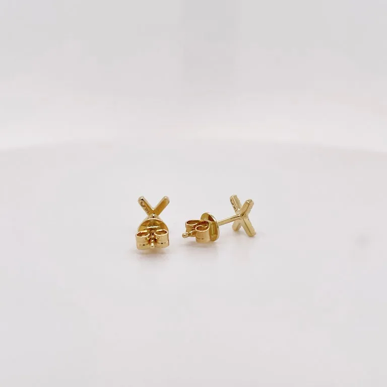 Diamond X Stud Earrings