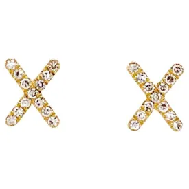 Diamond X Stud Earrings