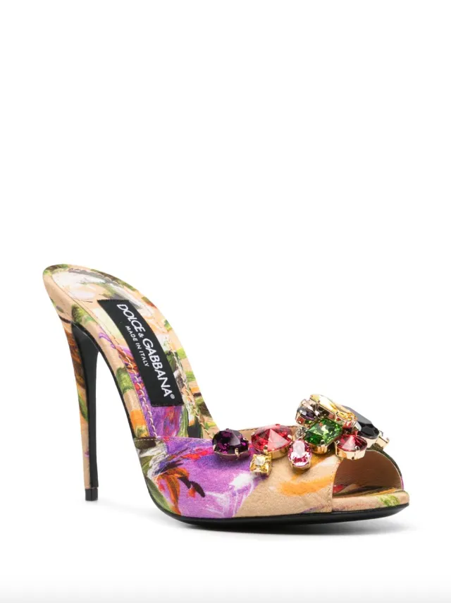 Dolce & Gabbana Floral Printed Sandals