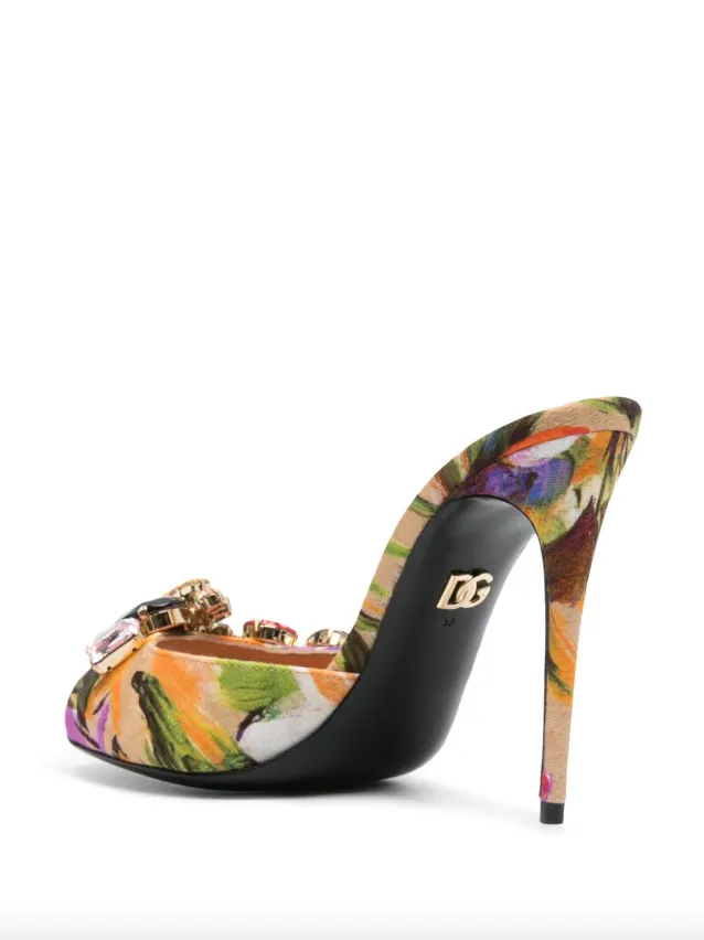 Dolce & Gabbana Floral Printed Sandals