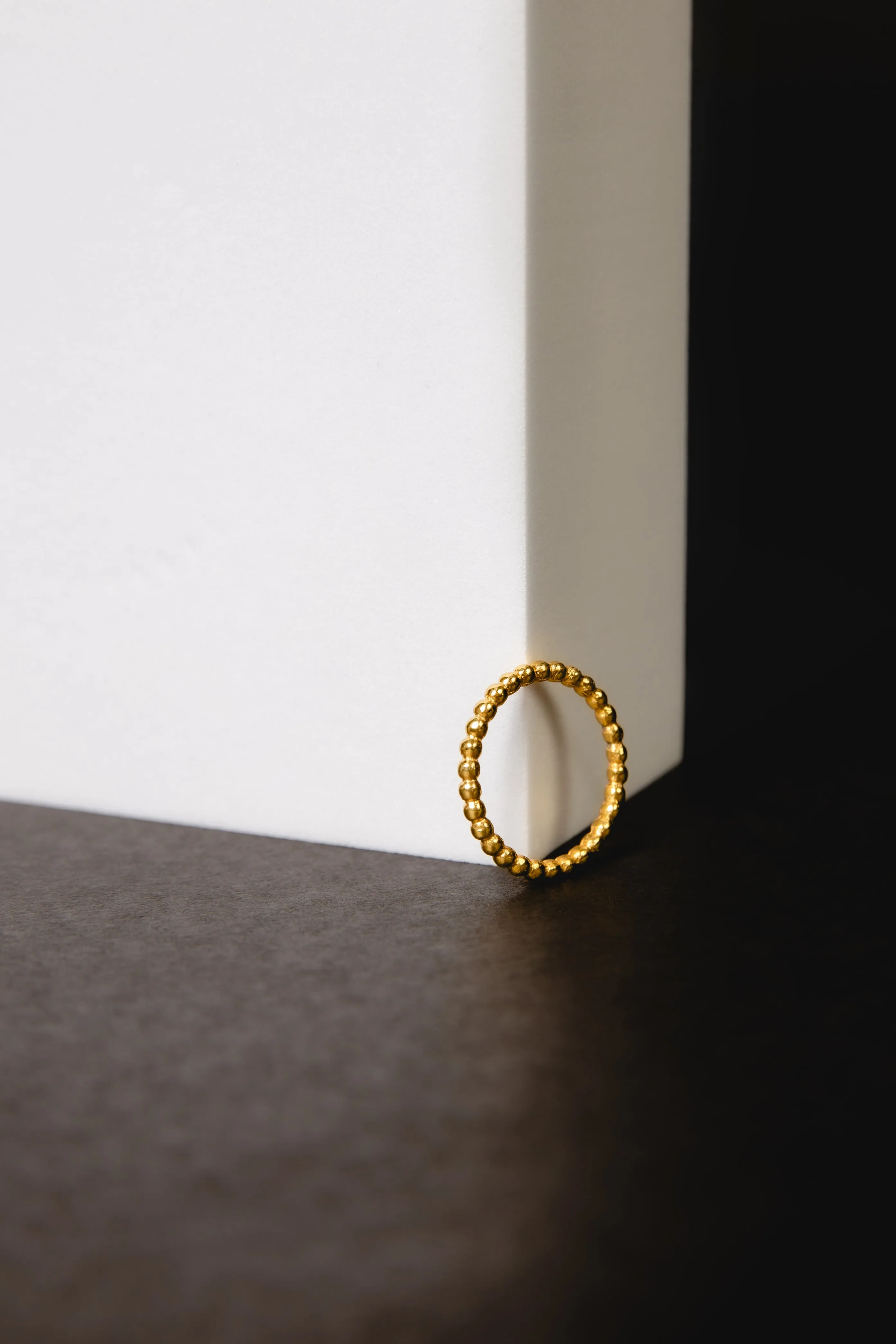 Dotted Ring, Solid 14k Gold