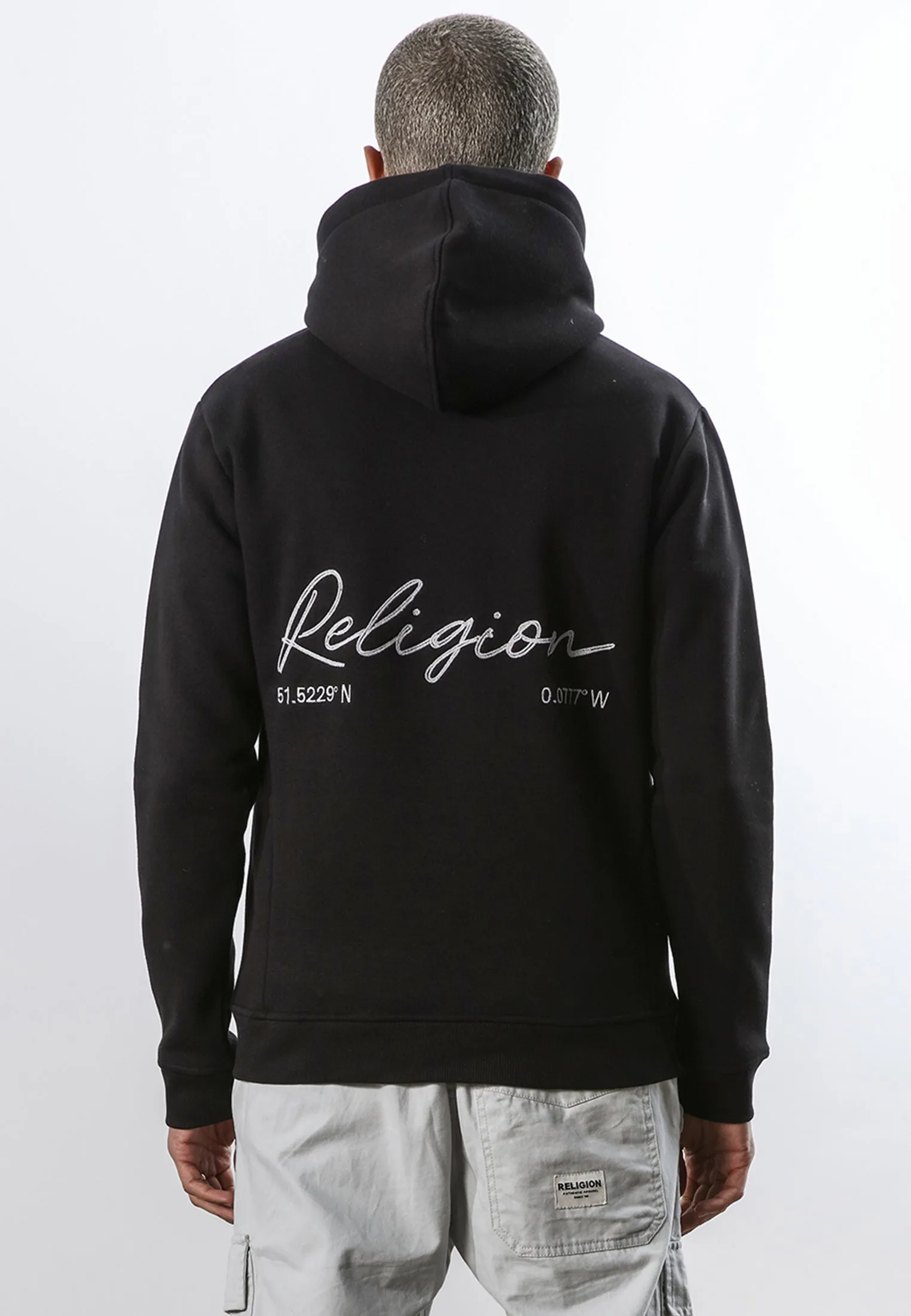 EMBROIDERED HOODIE BLACK