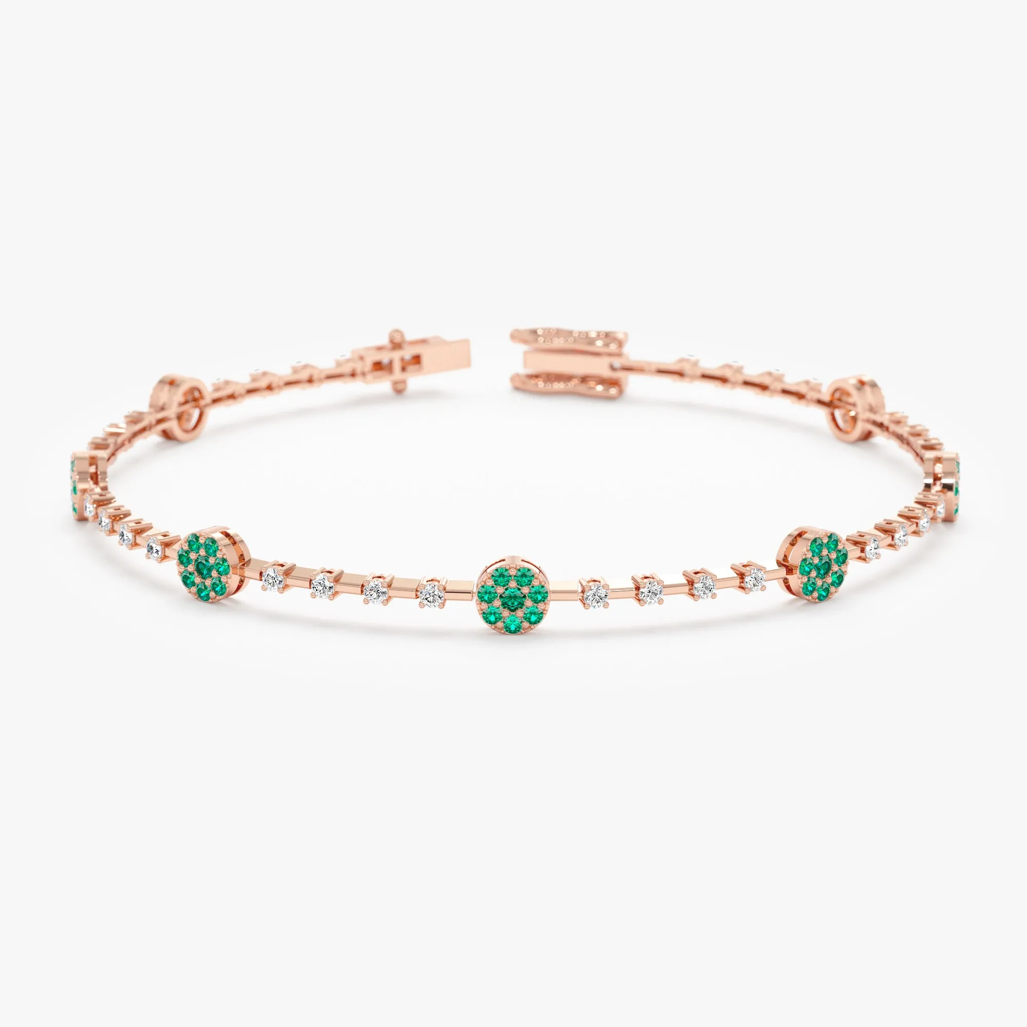 Emerald and Diamond Tennis Bracelet, Alicent