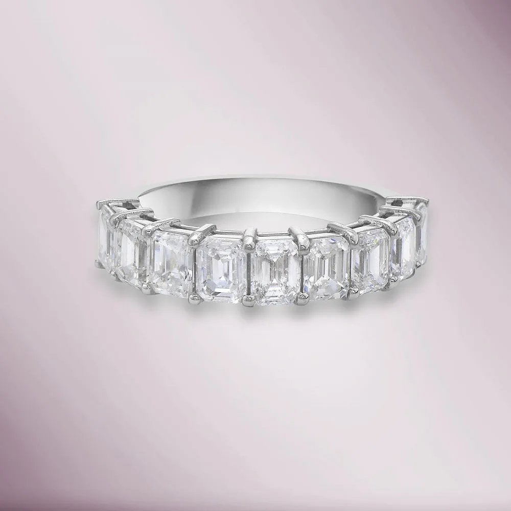 Emerald Cut Diamonds Halfway Band (3.05 Ct.) in 18K Gold