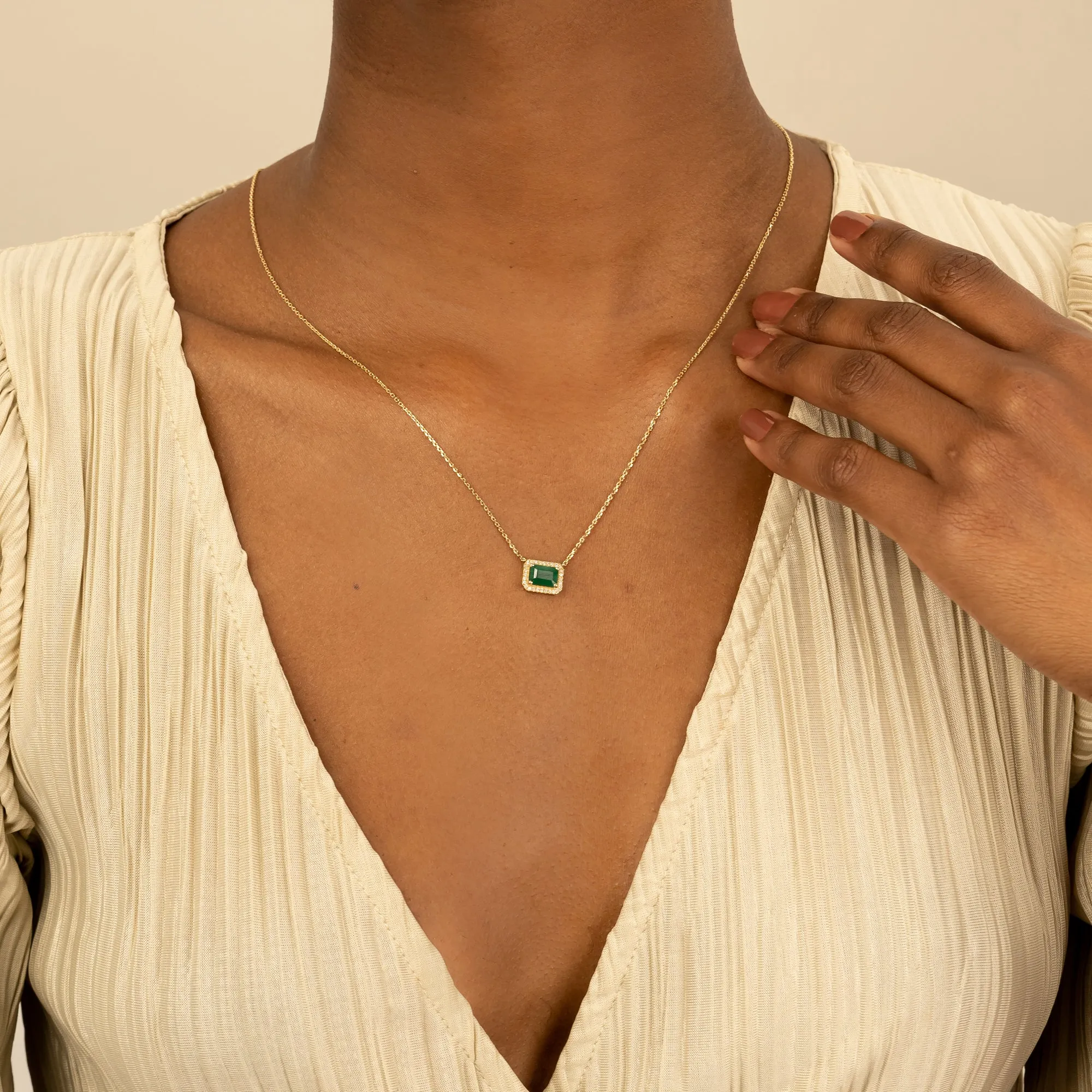 Emerald Diamond Necklace, Juliet