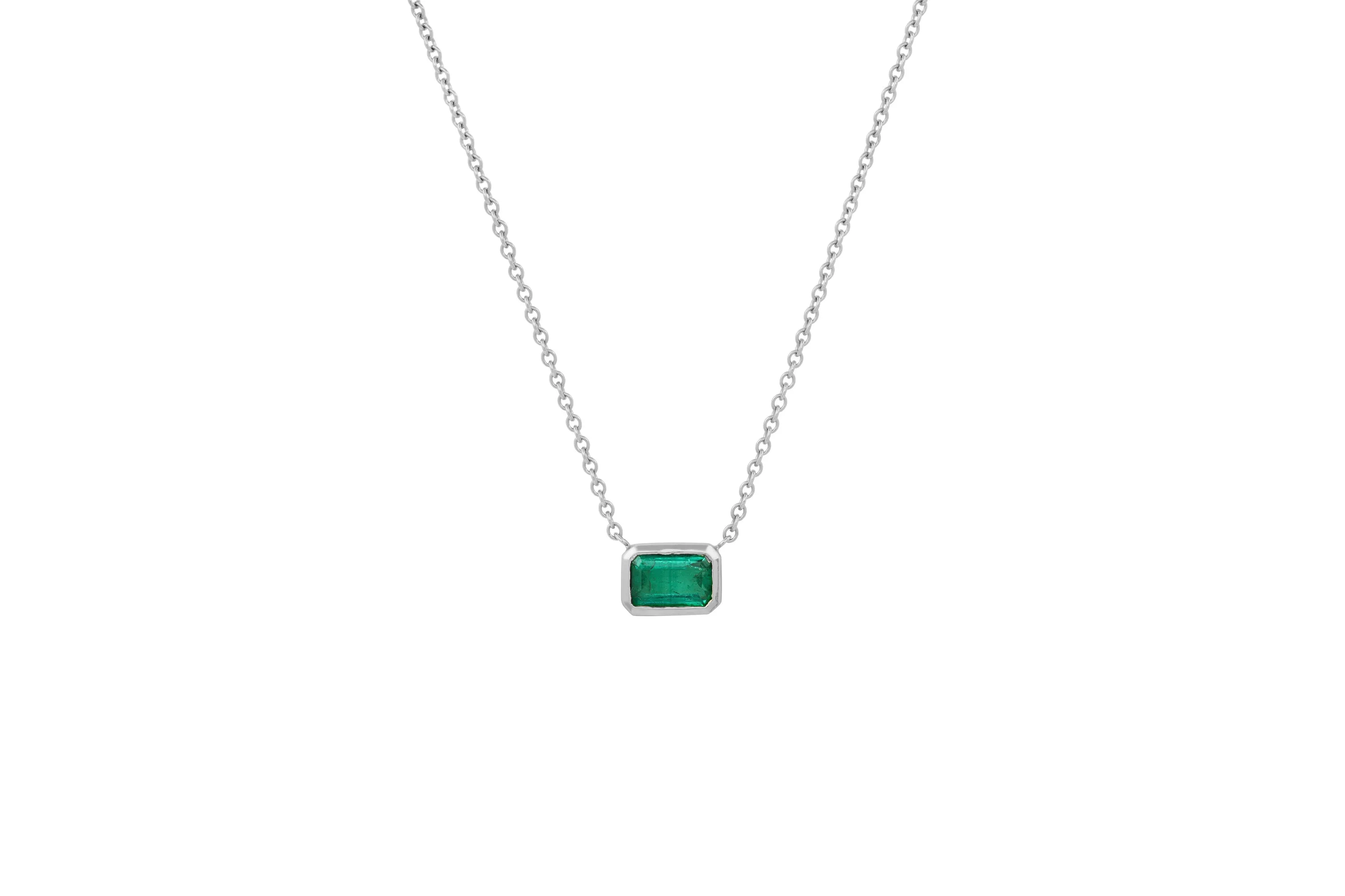 Emerald Framed Necklace