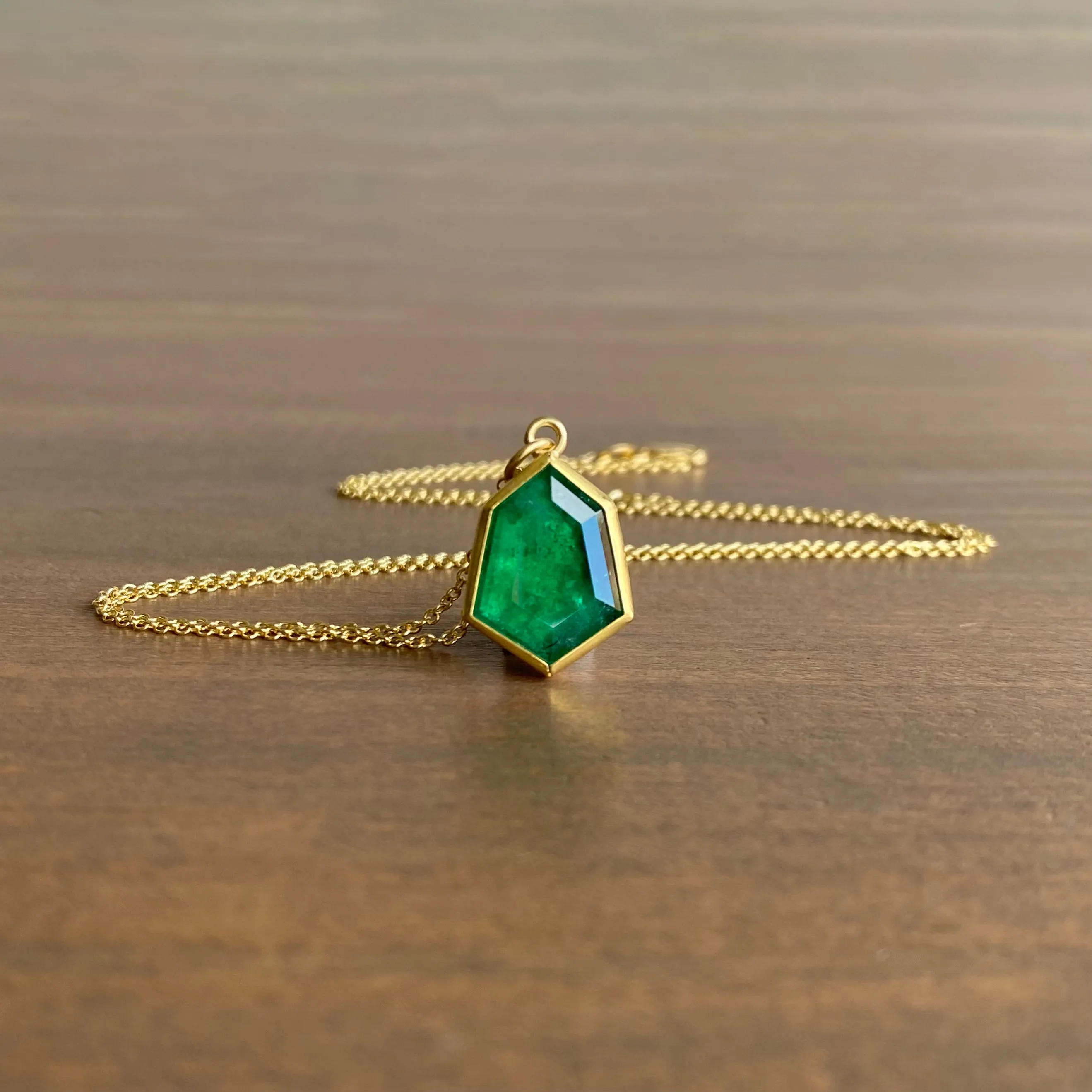 Emerald Shield Pendant