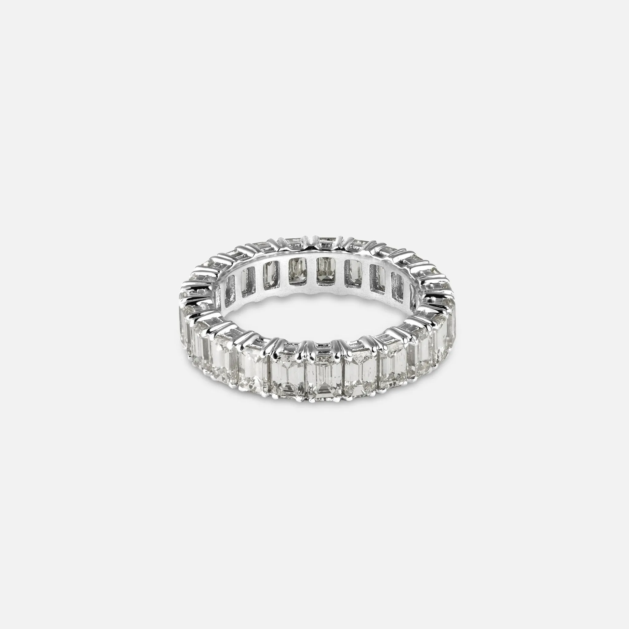 Emerlad Cut Diamond Eternity Band, 0.20 CT Each