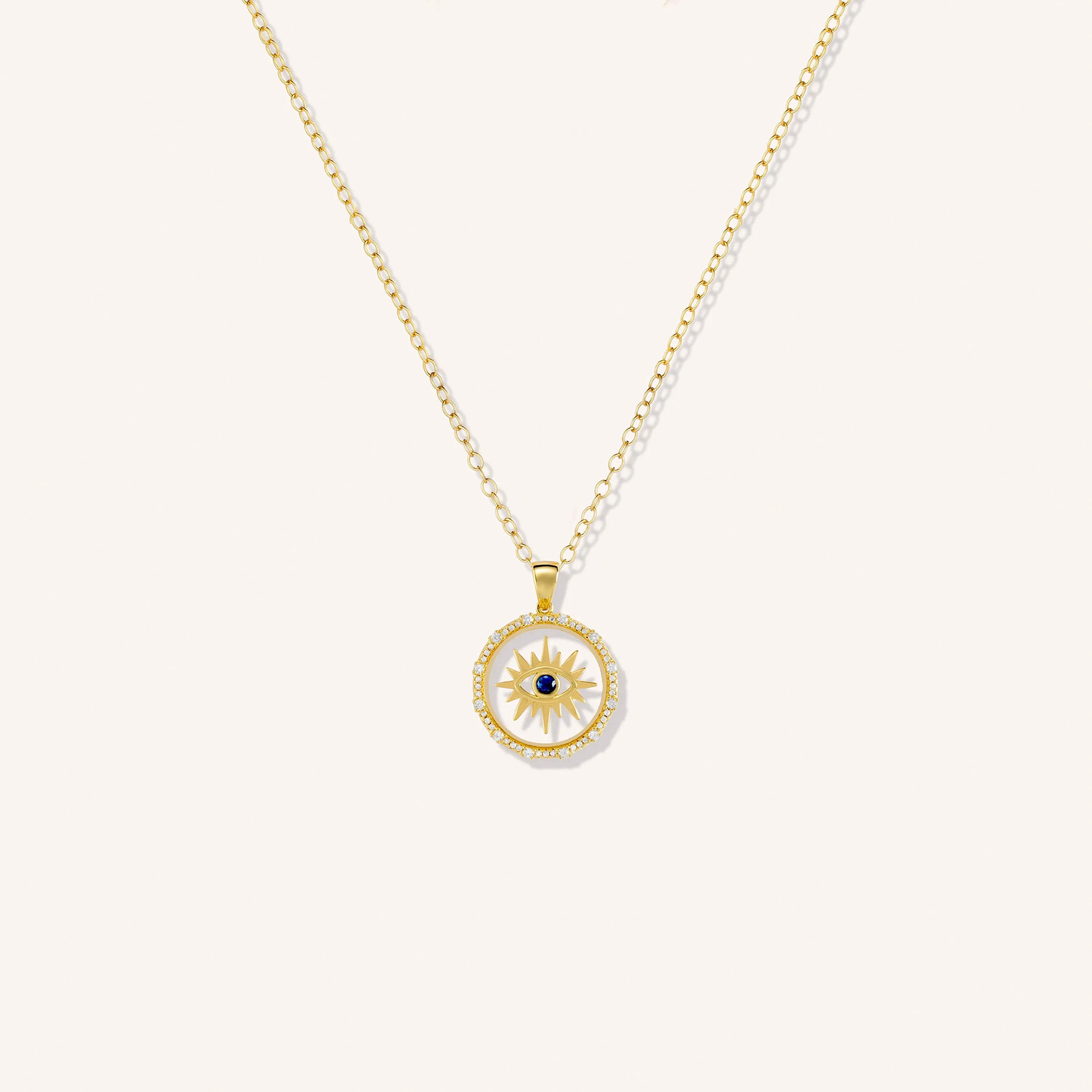 Evil Eye Floating Pendant Necklace