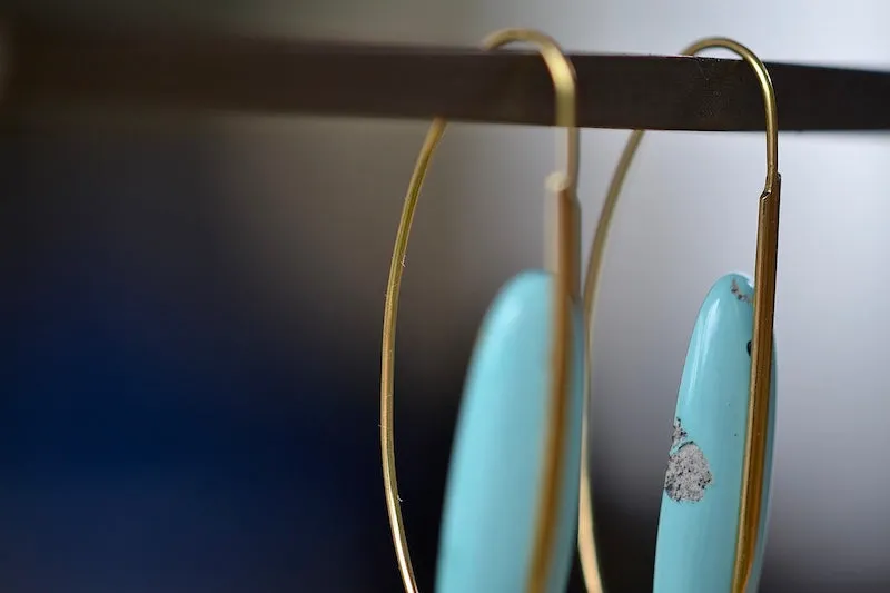 Feather Earrings in Turquoise