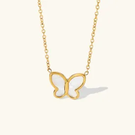 Flutterby Mother of Pearl Necklace