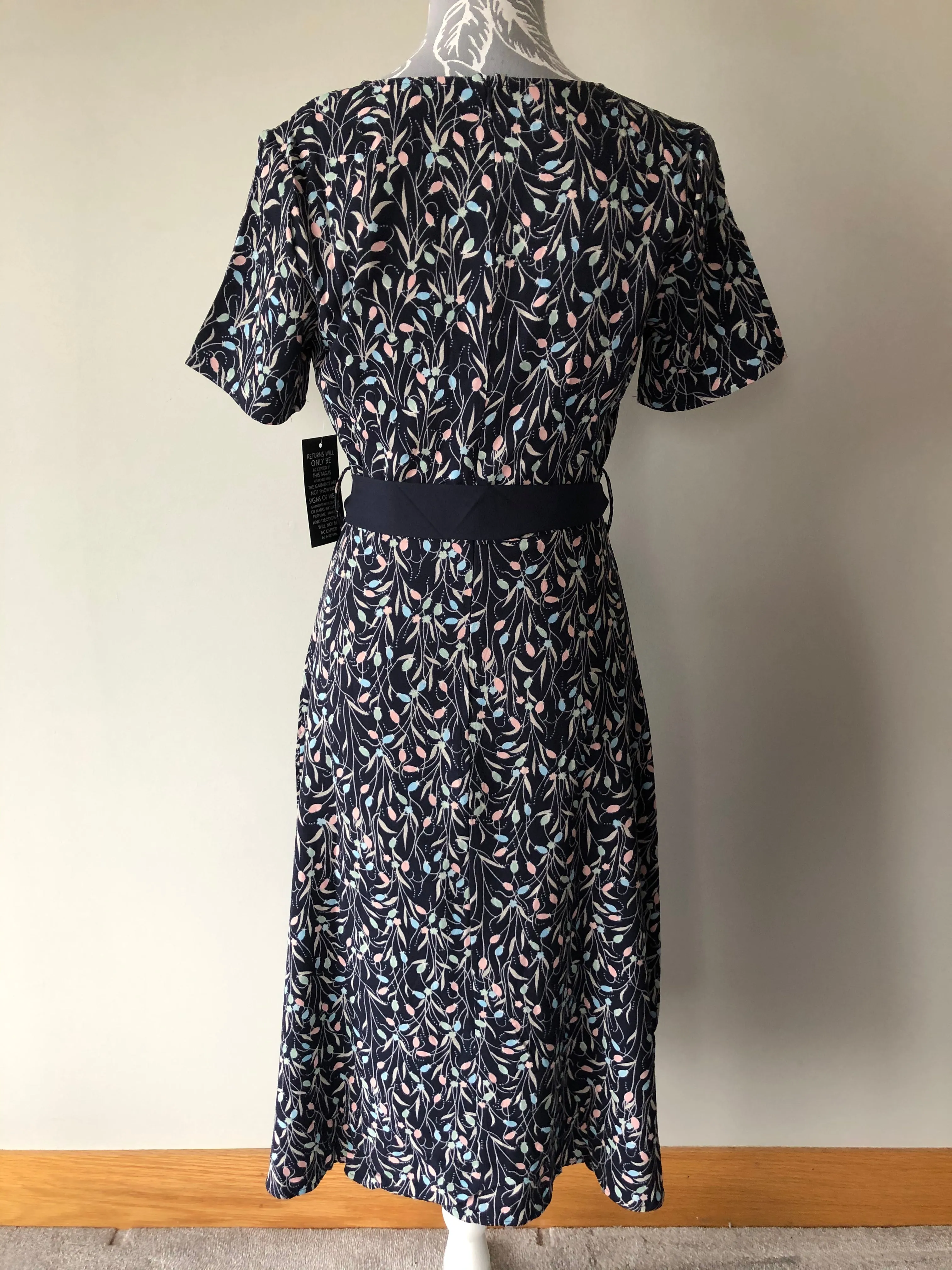 Freya Navy Floral Printed Midi Dress