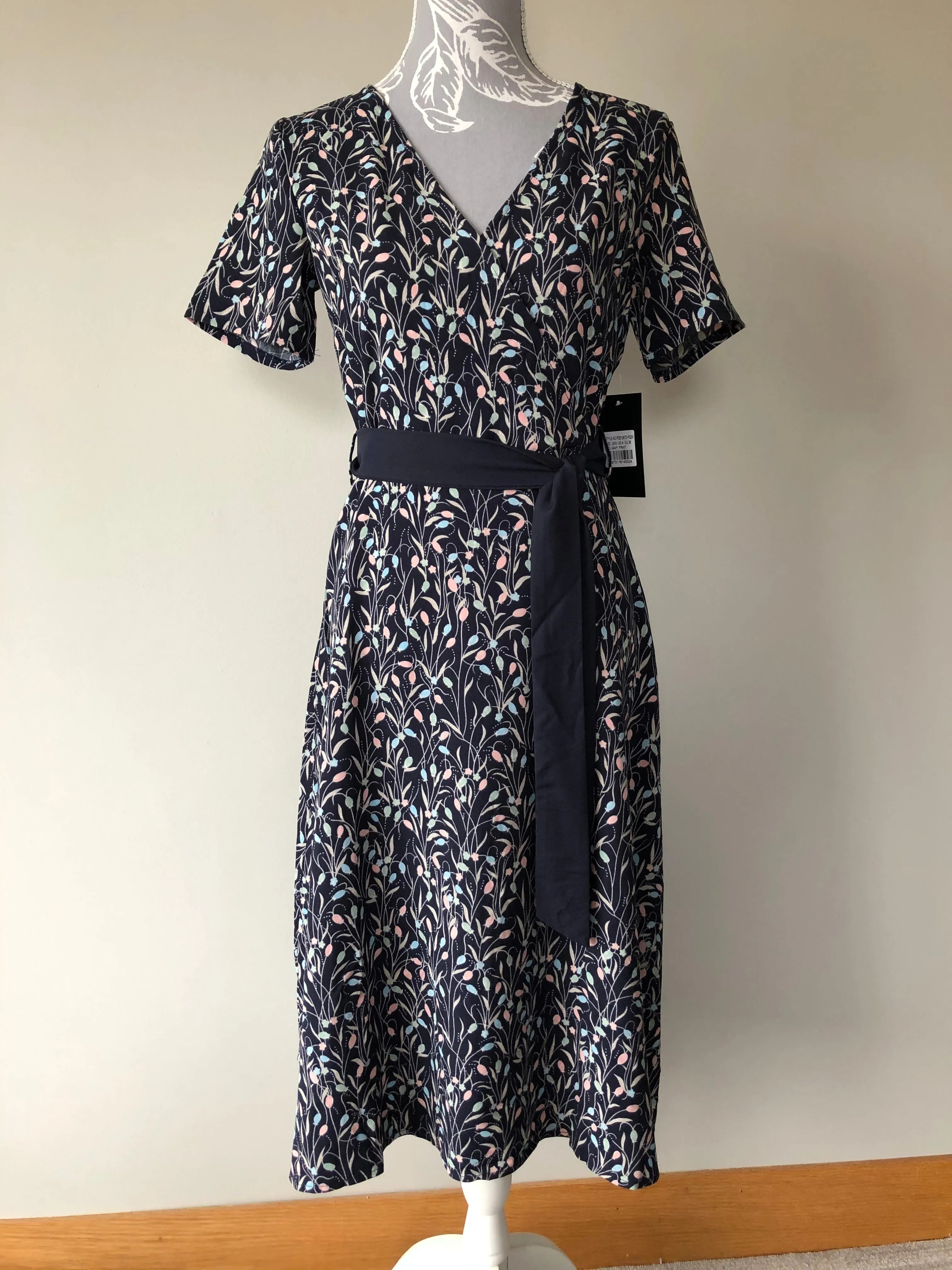 Freya Navy Floral Printed Midi Dress