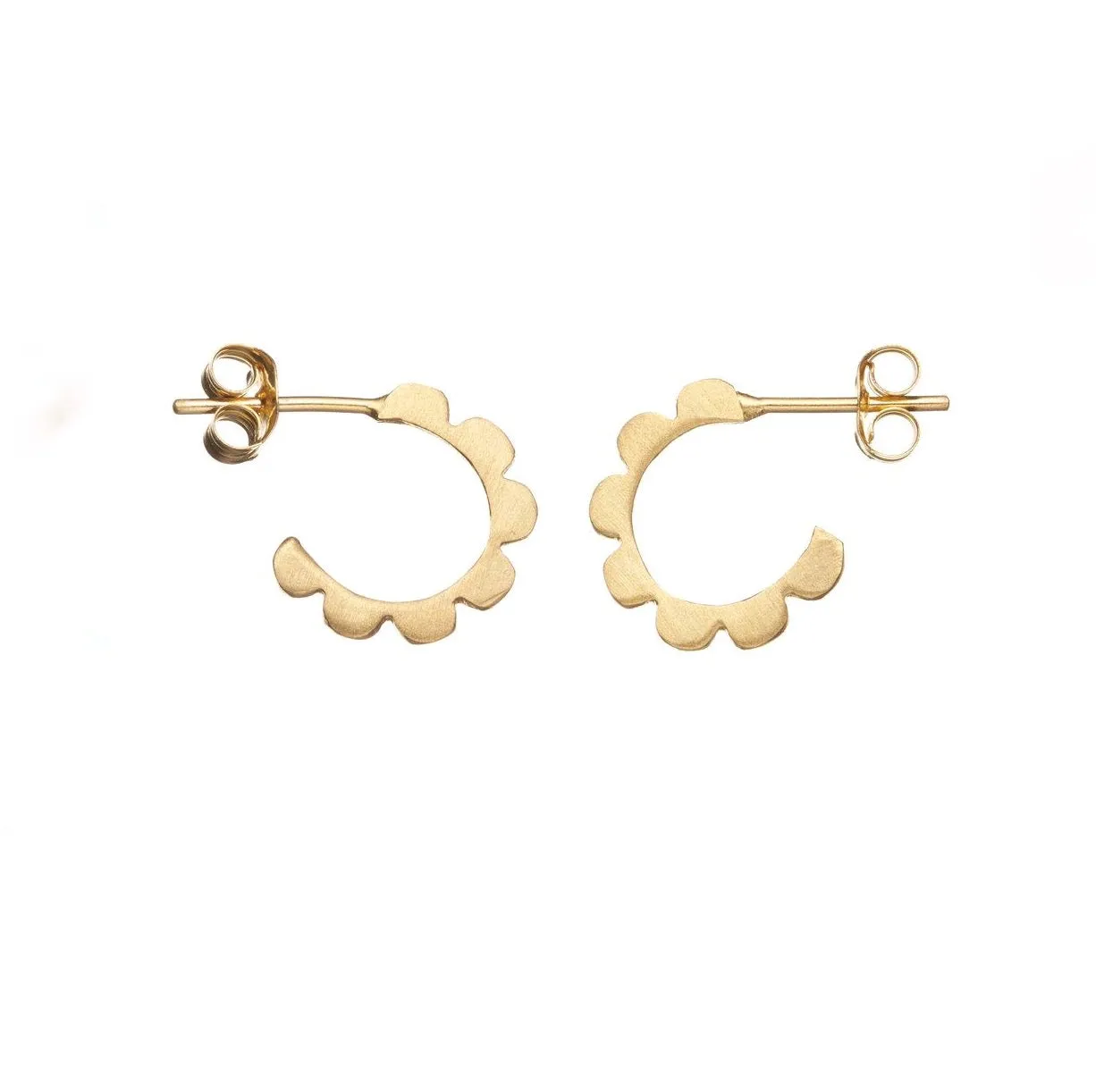 Frill Gold Hoops - Shabana Jacobson