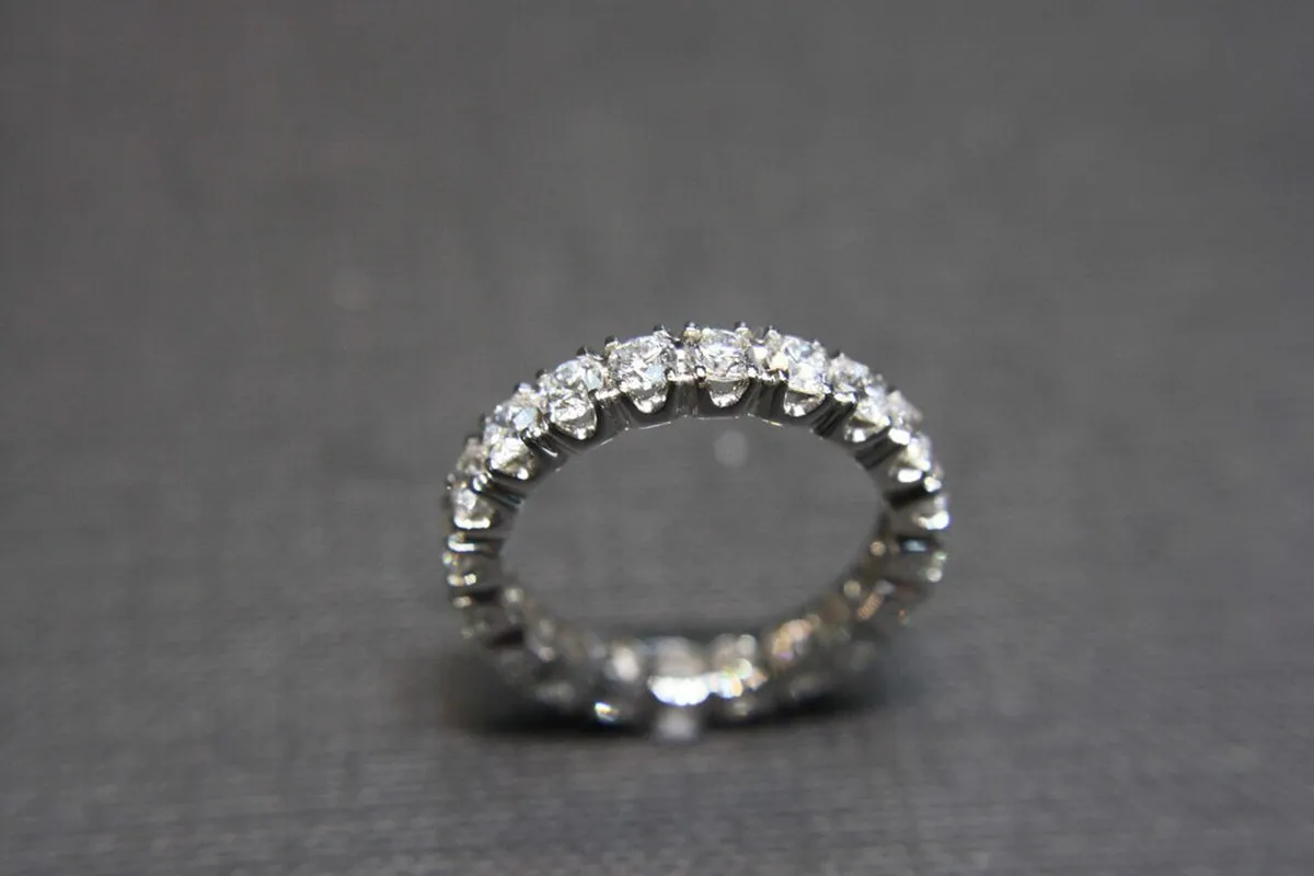 Full Eternity Diamond Ring in White Gold