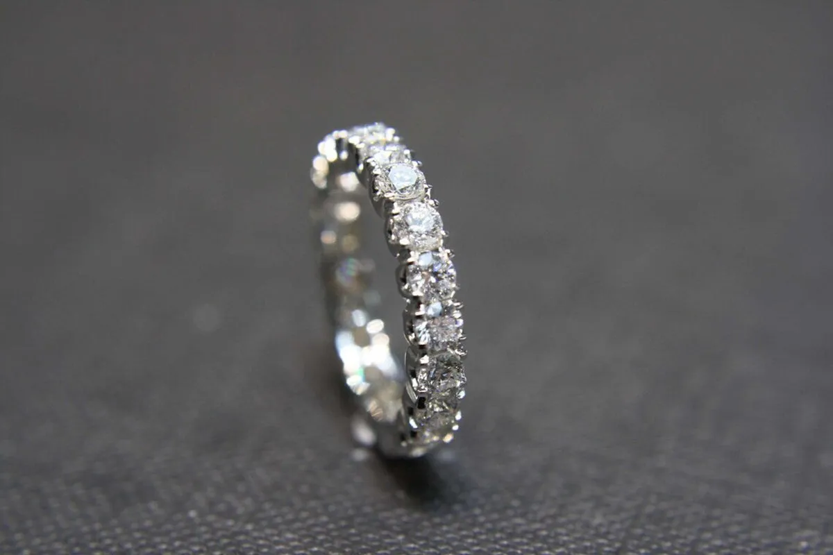 Full Eternity Diamond Ring in White Gold