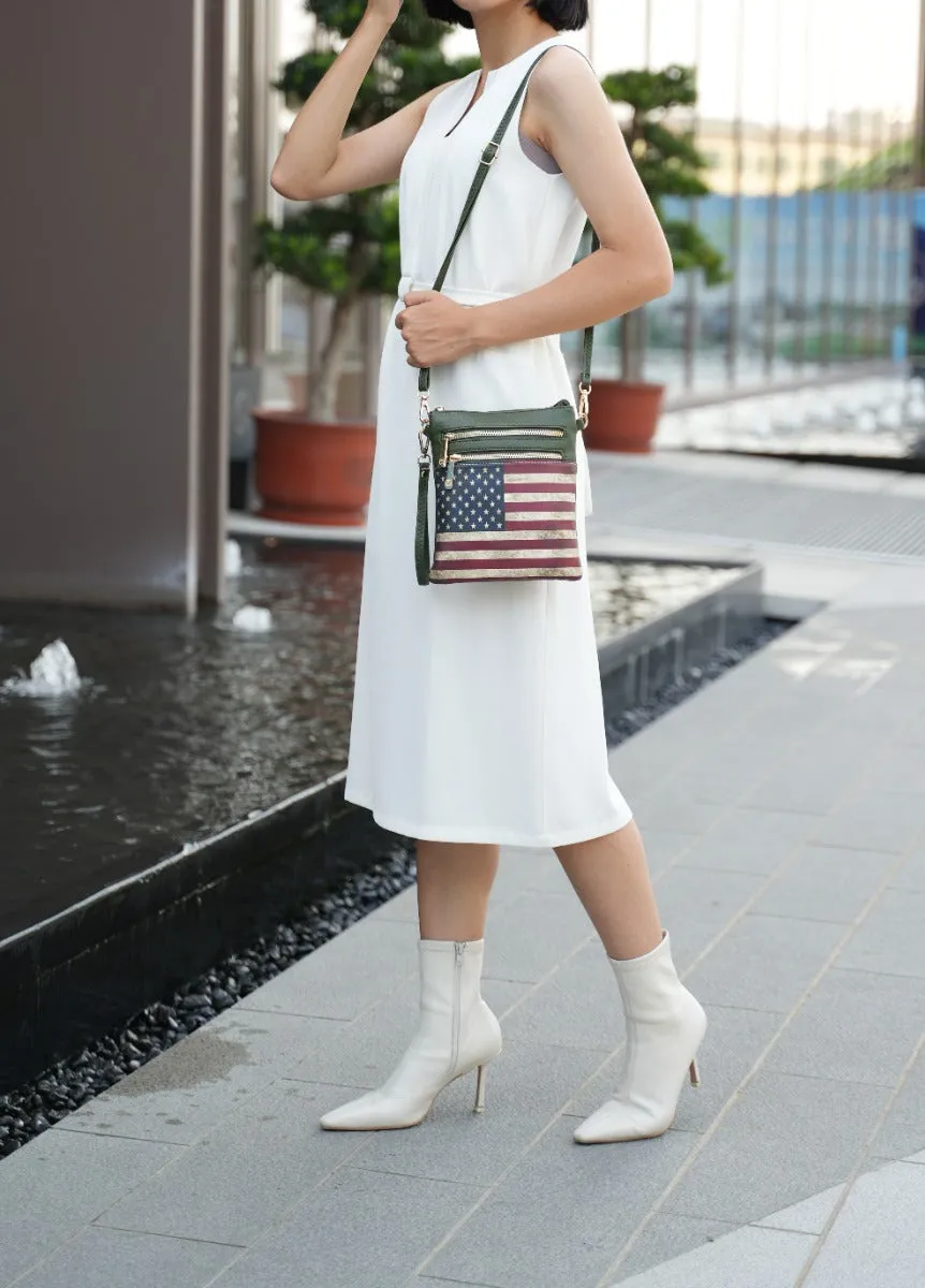 Genesis Printed Flag Crossbody Bag