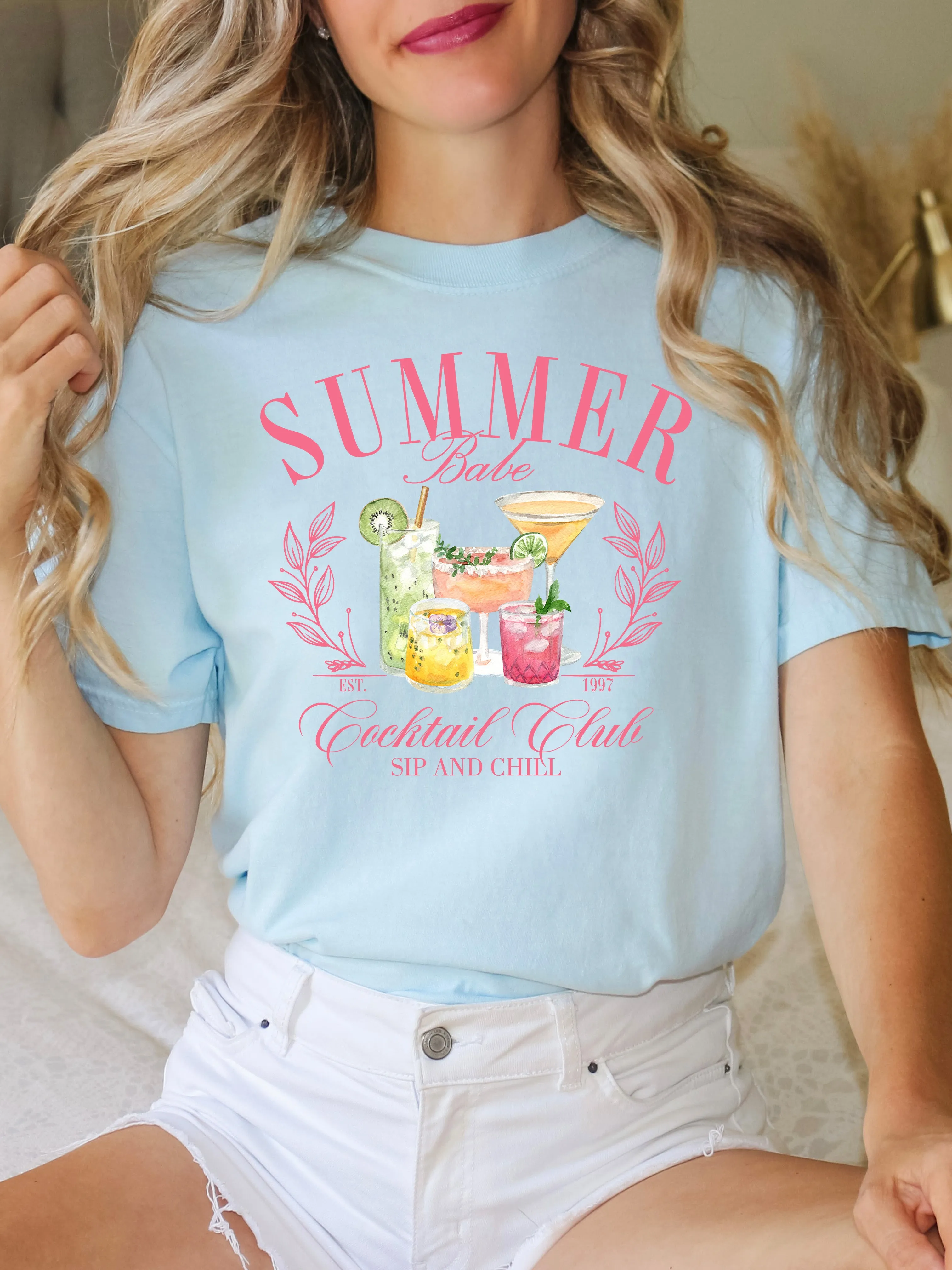 Glamfox - Summer Babe Cocktail Club Graphic Tee