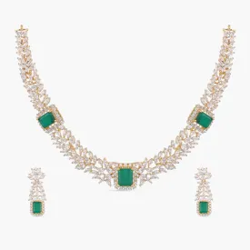 Gloin CZ Silver Necklace Set