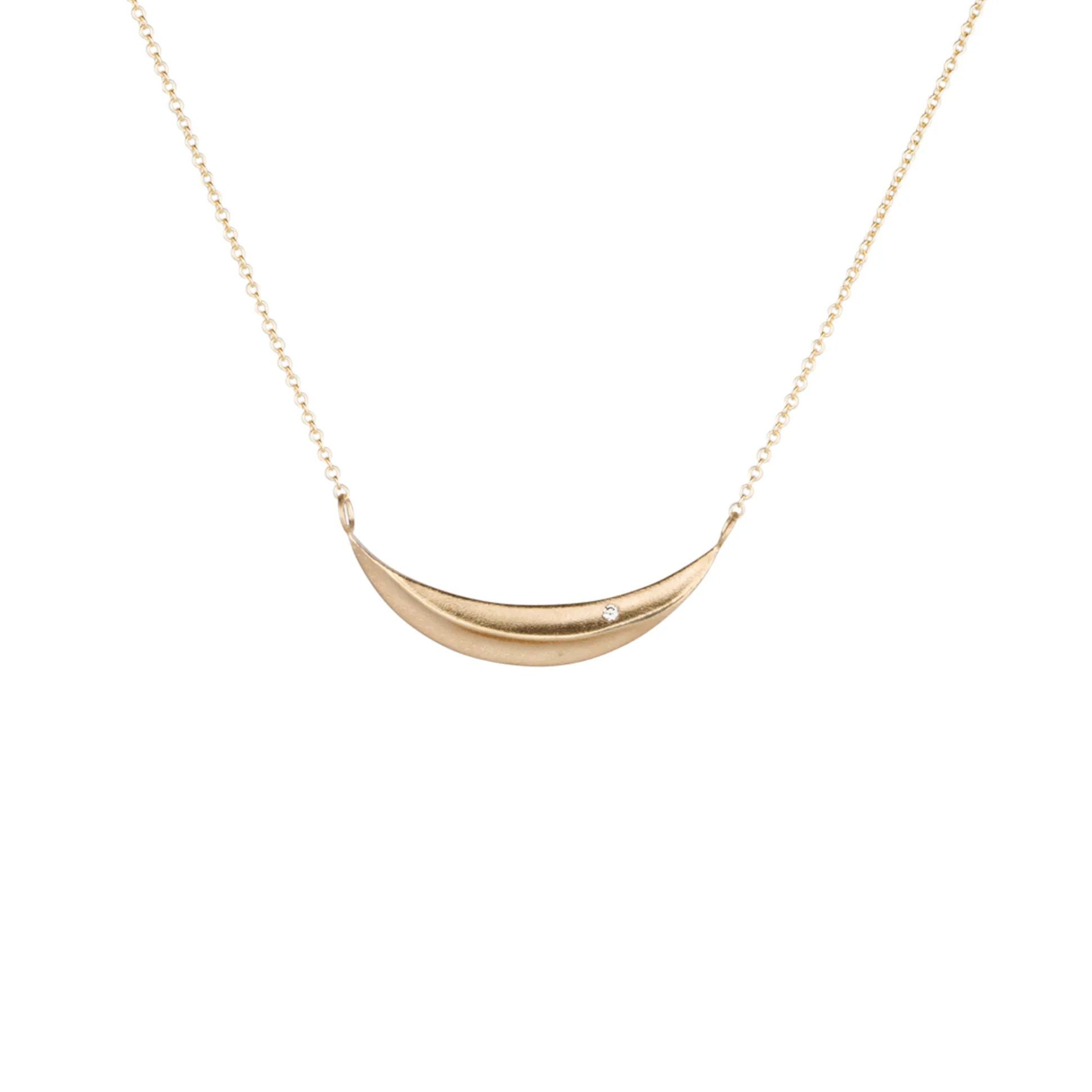 Gold and Diamond Wisp Necklace