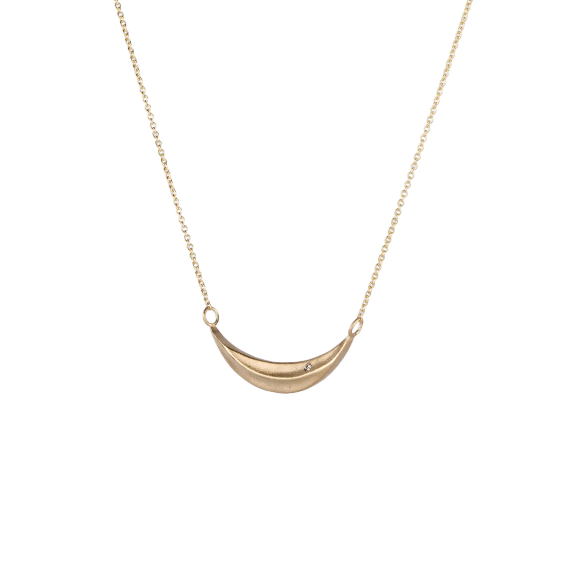 Gold and Diamond Wisp Necklace