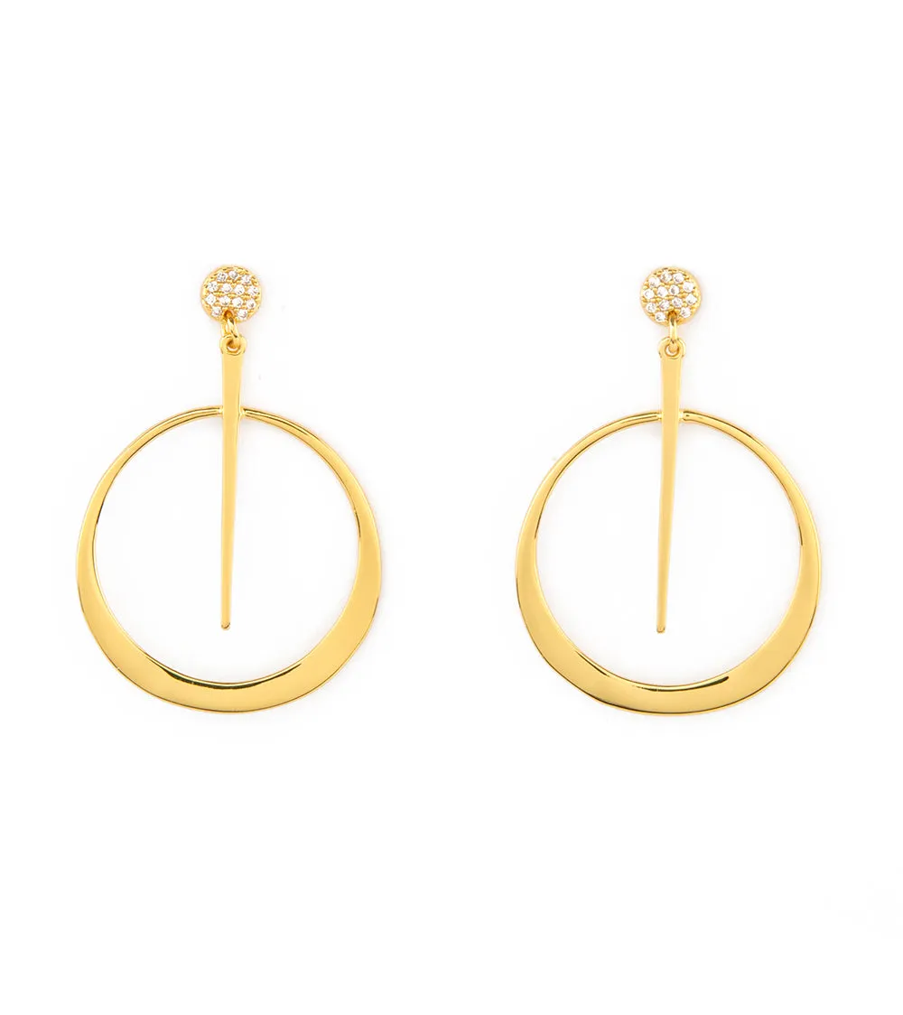 Gold Circle Earrings