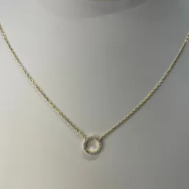 Gold Circle Pendant Necklace