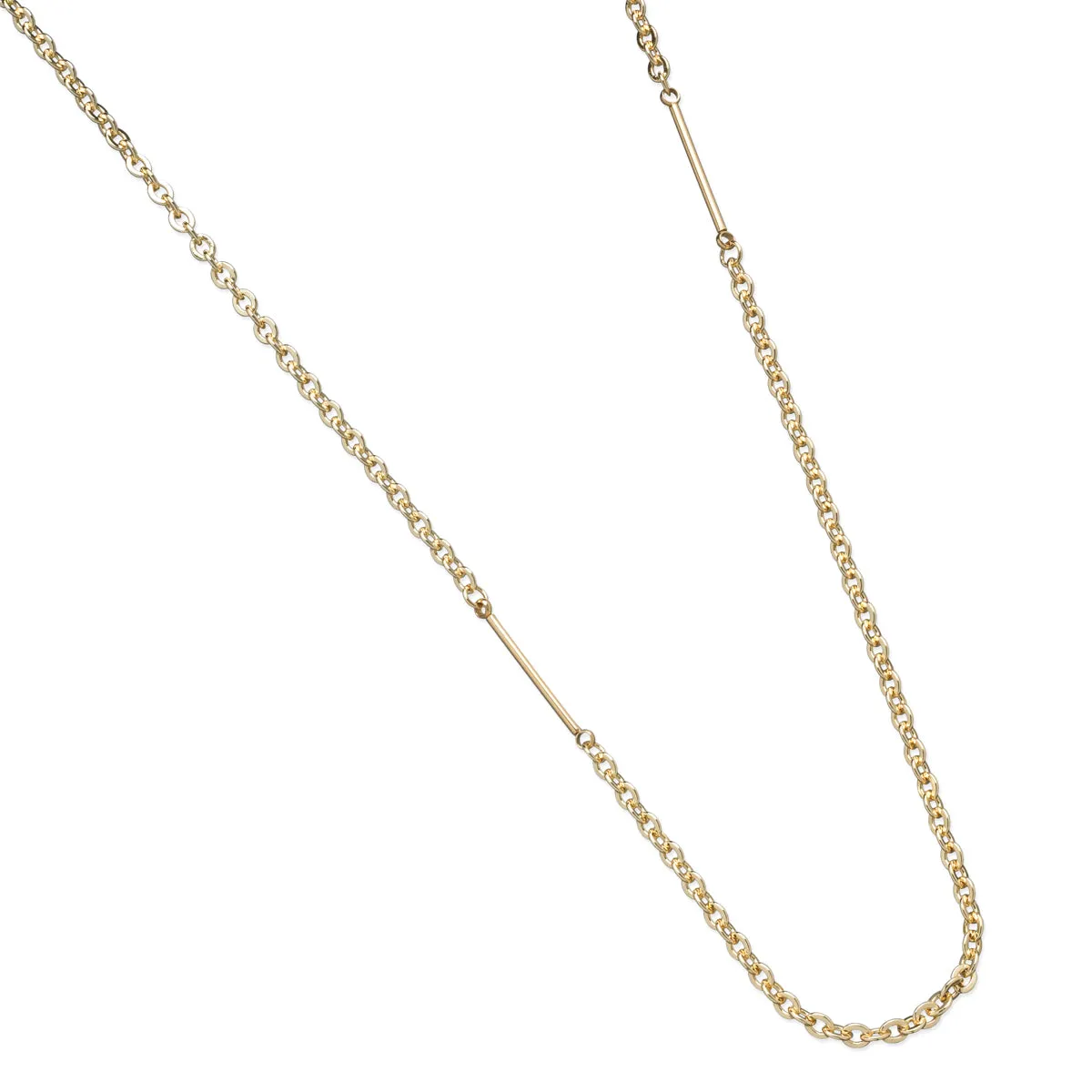 Gold Plated Bar Chain Necklace